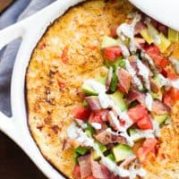 Paleo Buffalo Chicken Casserole - This easy Paleo dinner is full of flavors! |wickedspatula.com