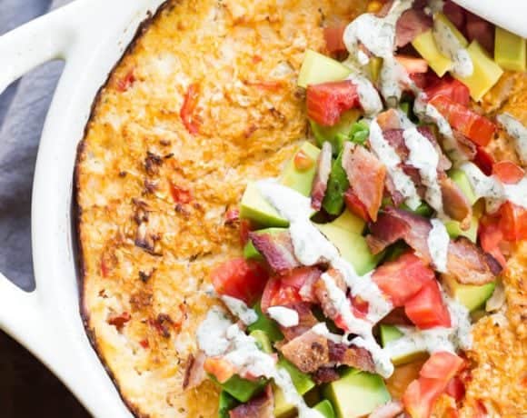 Paleo Buffalo Chicken Casserole - This easy Paleo dinner is full of flavors! |wickedspatula.com