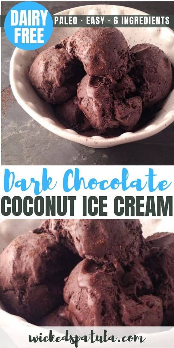 Dark chocolate coconut milk ice cream