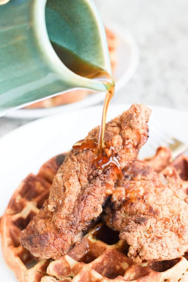 paleo fried chicken with syrup