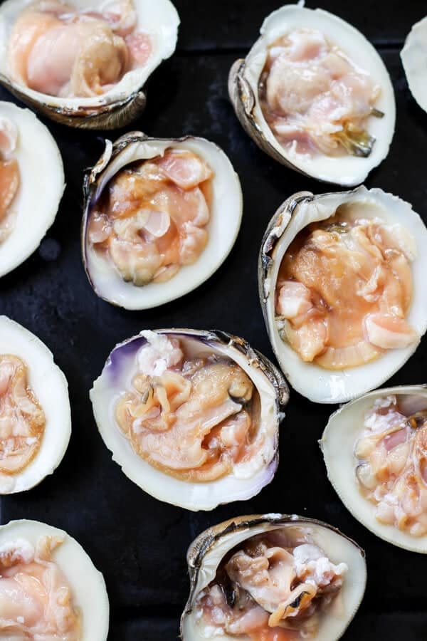 Easy Baked Stuffed Clams Recipe (Clams and Chorizo) - Several Fresh Clams