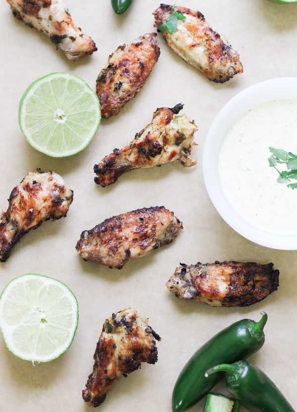 wings cooked in cilantro lime chicken marinade