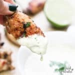 Cilantro lime wings with ranch dip