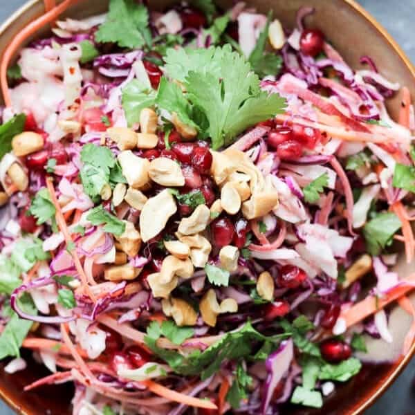 Red Cabbage Mexican Slaw - Bowl of coleslaw