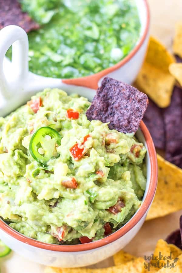 Close-up photo of easy guacamole