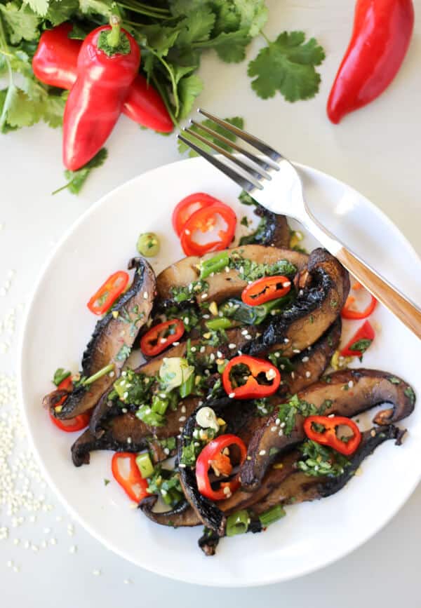 Spicy Asian Portobello Mushrooms