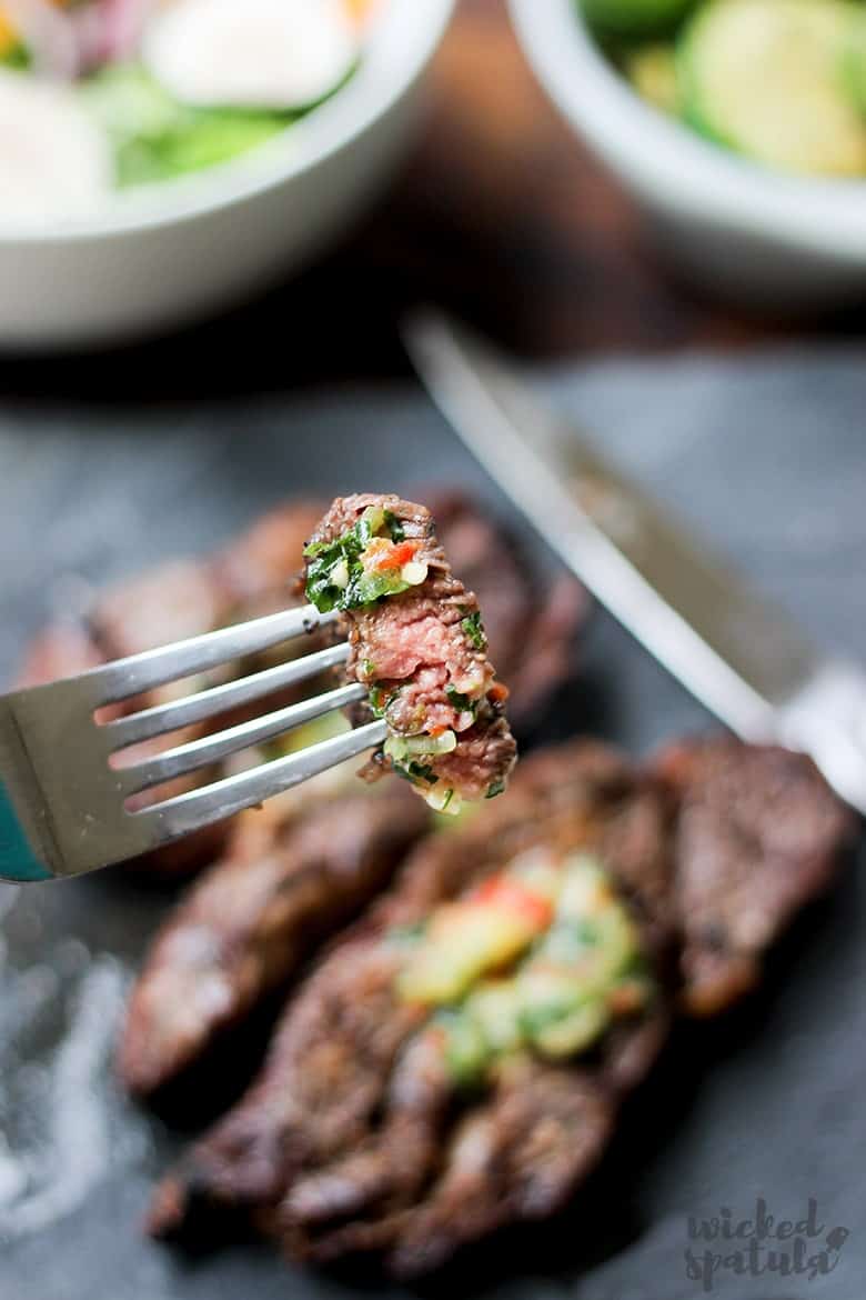 Beef chuck eye steak close up