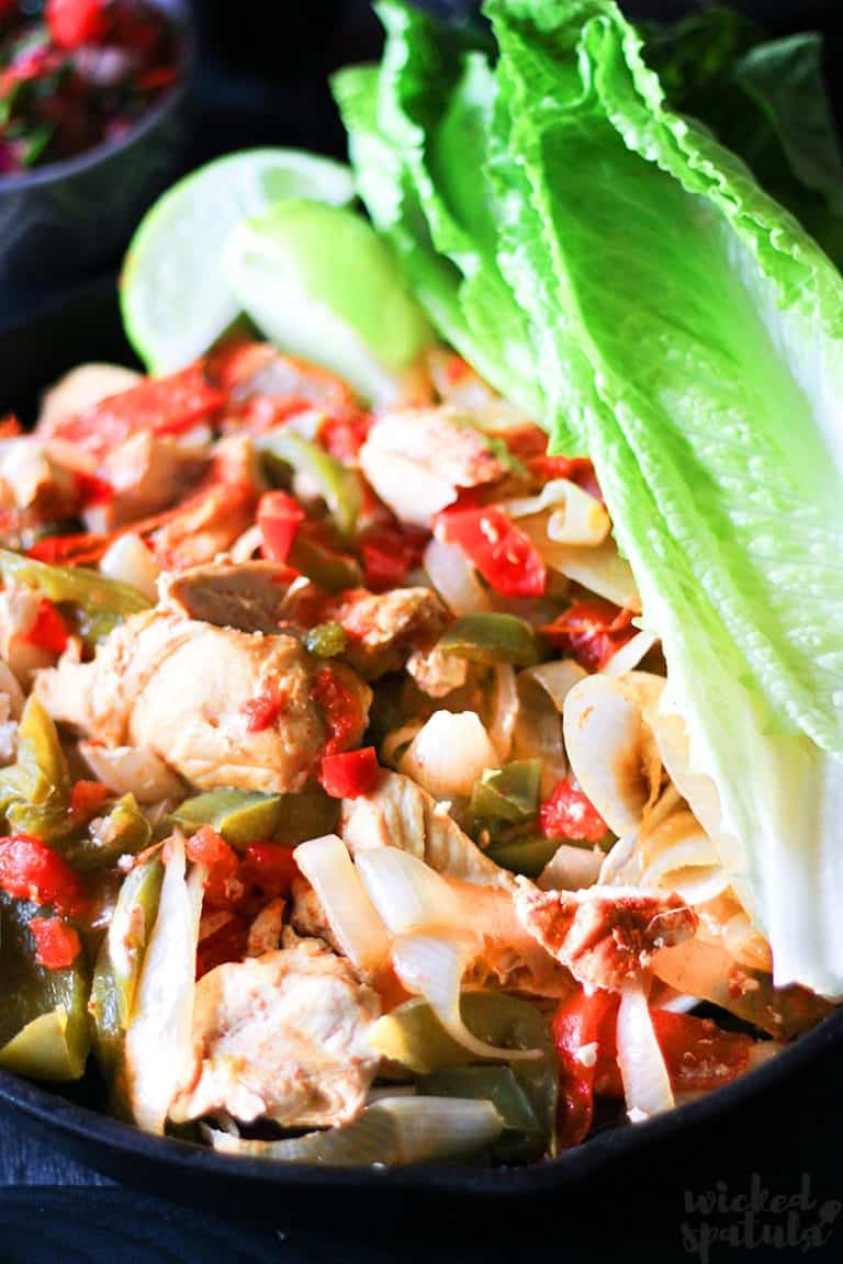 Healthy Crock Pot Slow Cooker Chicken Fajitas Recipe Wicked Spatula