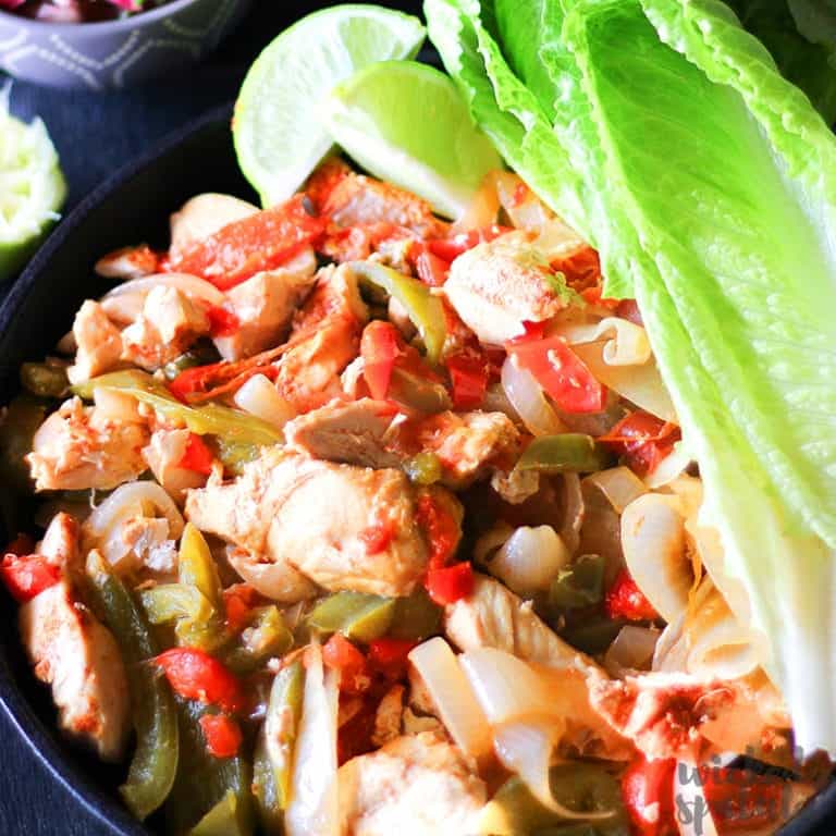 Healthy Crock Pot Slow Cooker Chicken Fajitas Recipe Wicked Spatula