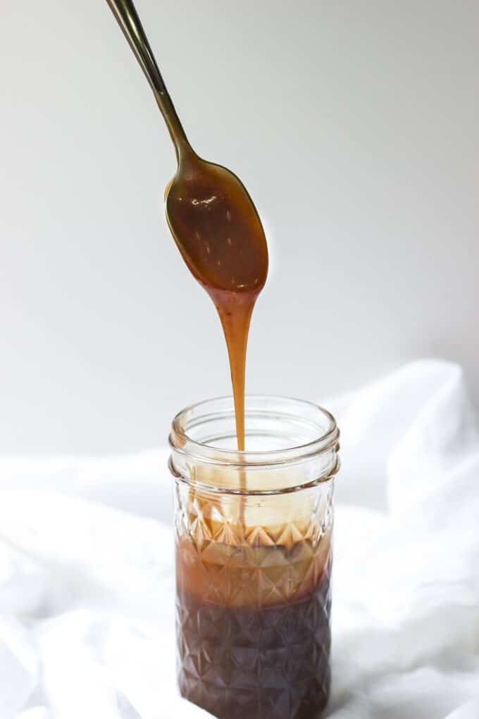 Salted Coconut Caramel in a jar