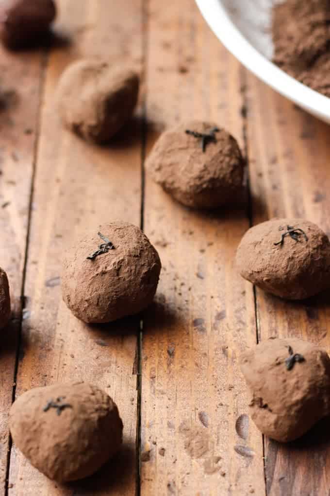 Decadent Dark Chocolate Earl Grey Truffles finished