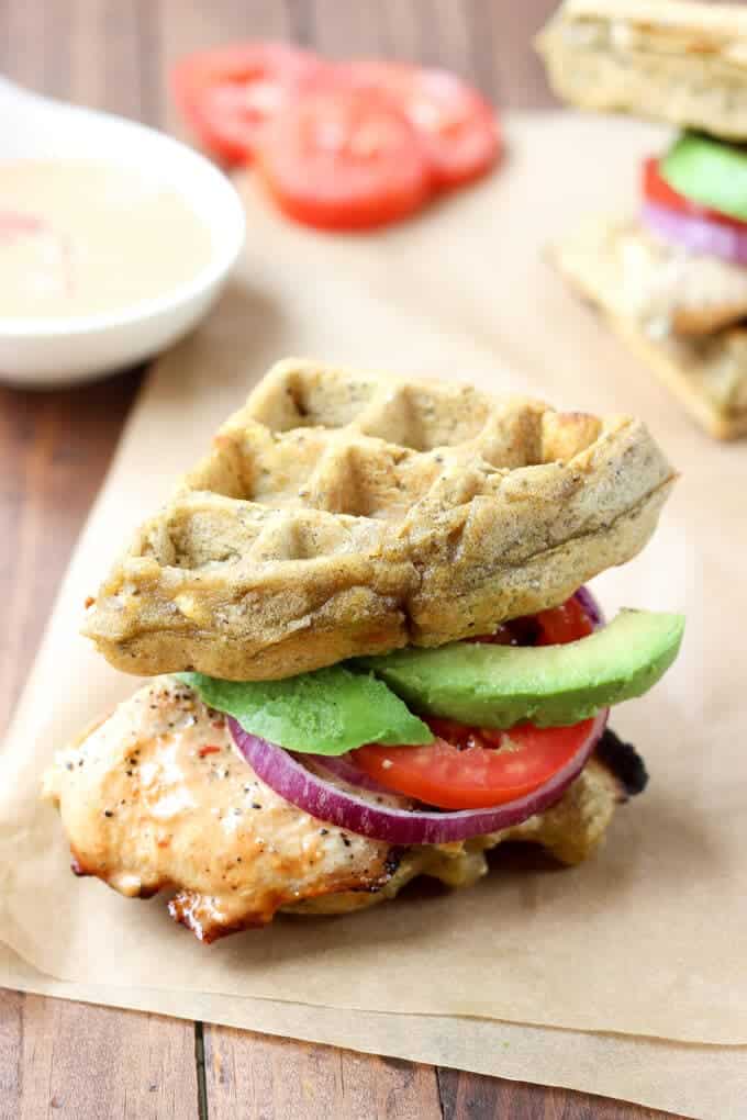 Chipotle Chicken Waffle Sliders - The EASIEST Paleo waffle you'll ever make!