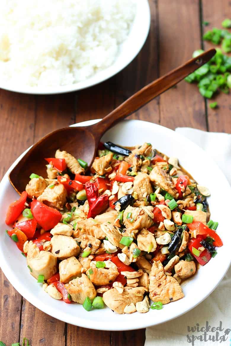 kung pao chicken on plate