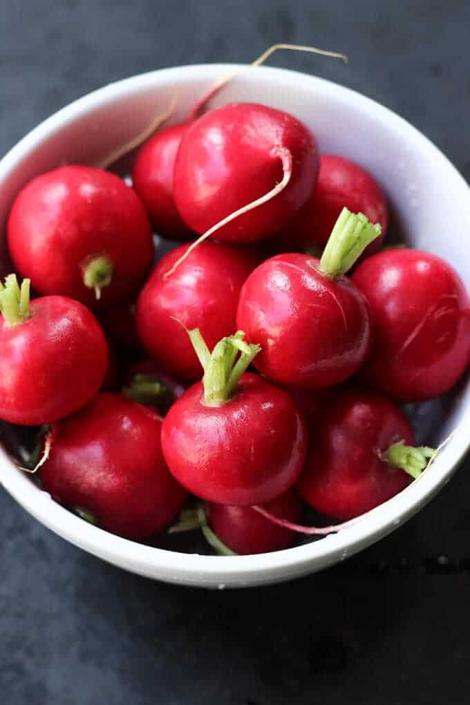 Roasted Radishes Recipe - Bowl of Fresh Radishes