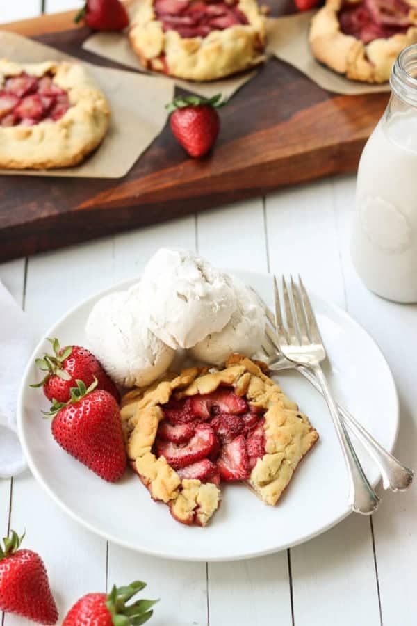 Mini Paleo Strawberry Galettes | wickedspatula.com