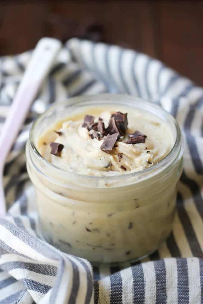Paleo Edible Chocolate Chip Cookie Dough - 5 minutes is all you need! | wickedspatula.com