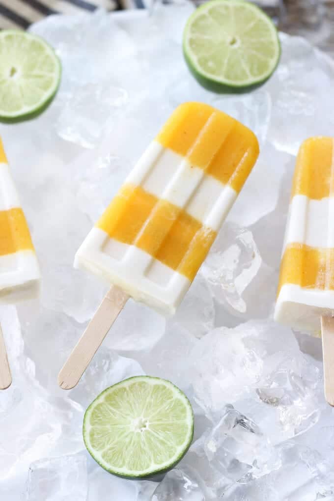 Spicy Mango Margarita Creamsicles close-up