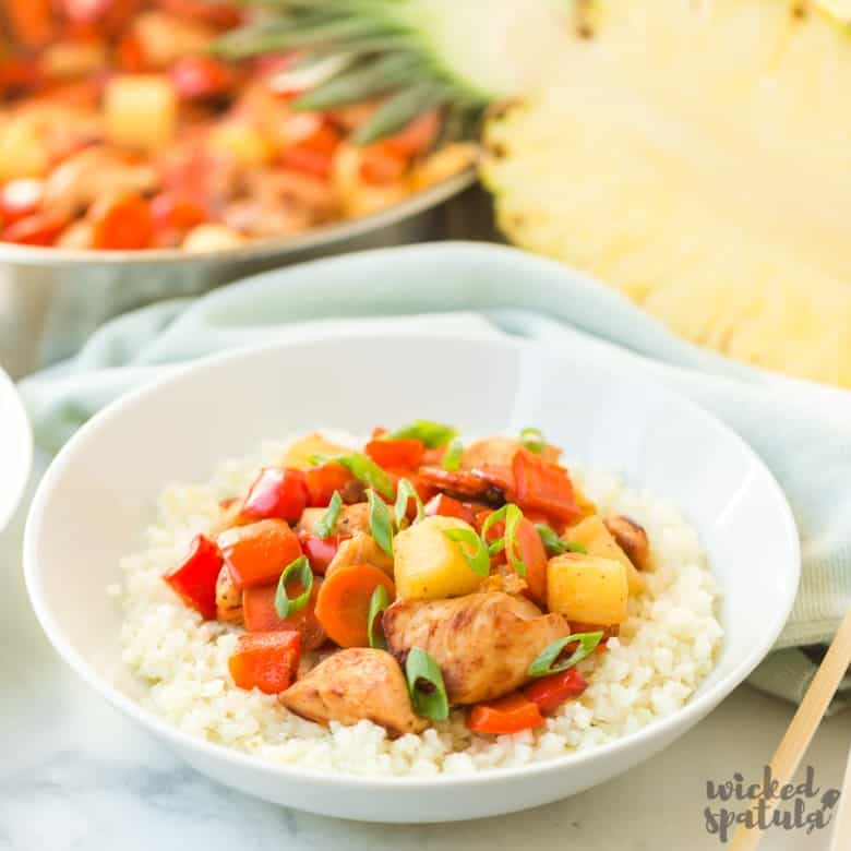 Sweet and Sour Pineapple Chicken Stir Fry Recipe Wicked Spatula
