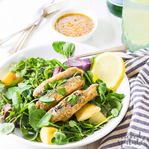 Pan Fried Sardine Salad Recipe