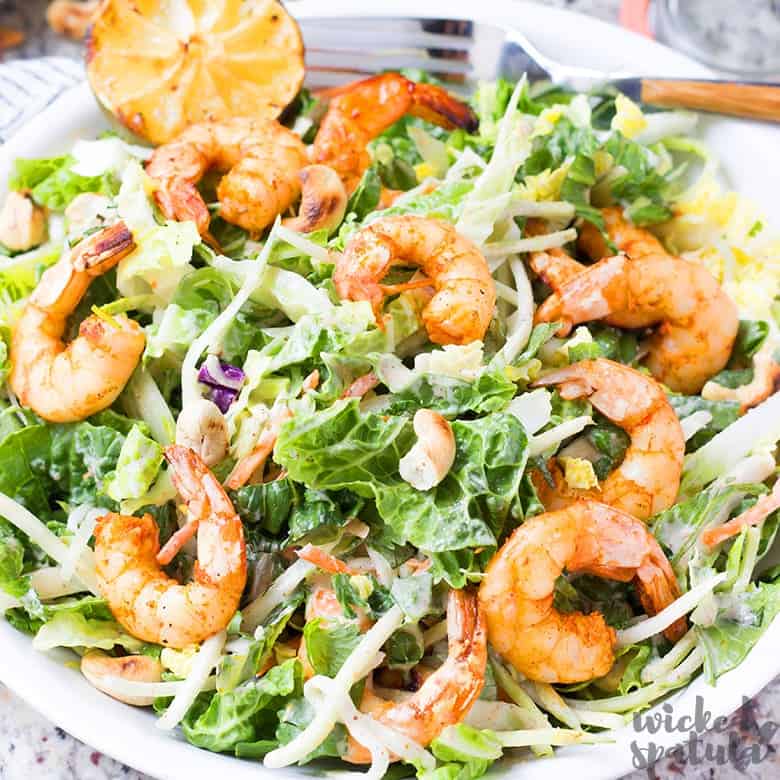 Healthy Grilled Asian Thai Shrimp Salad Recipe