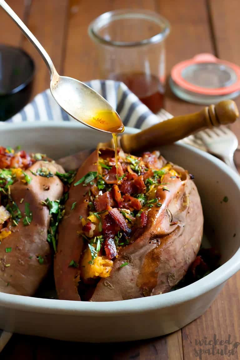 The Best Baked Sweet Potato Recipe (Brown Butter, Bacon