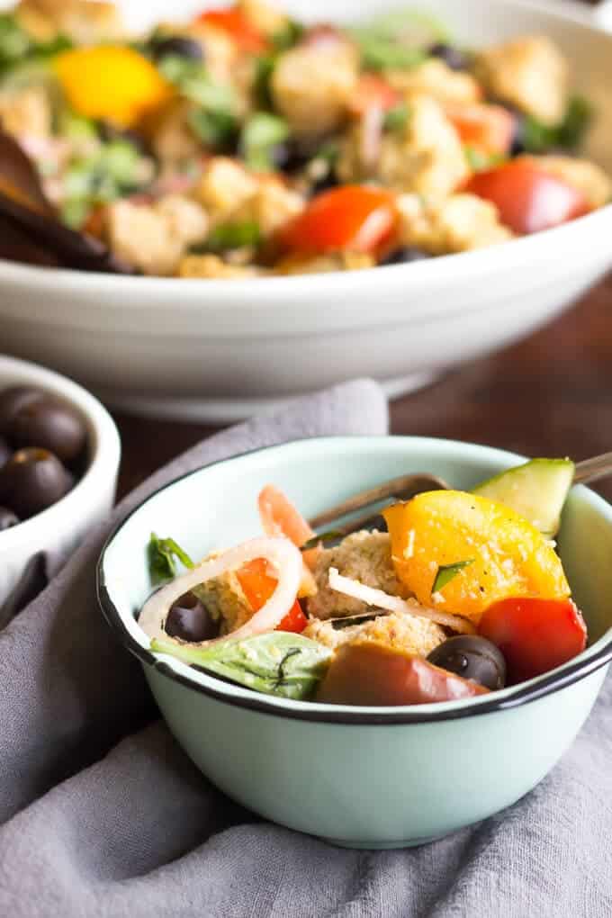 Paleo Panzanella Salad | wickedspatula.com