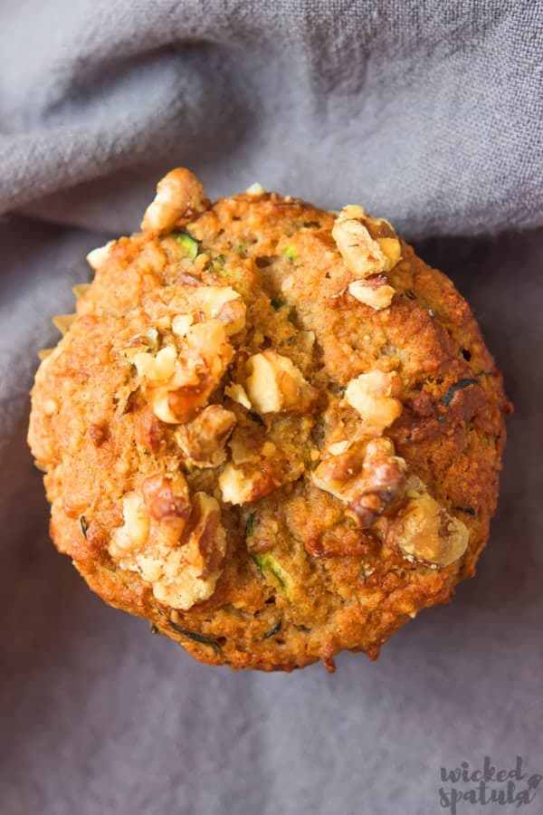 Healthy GlutenFree Paleo Zucchini Muffins Recipe Wicked Spatula
