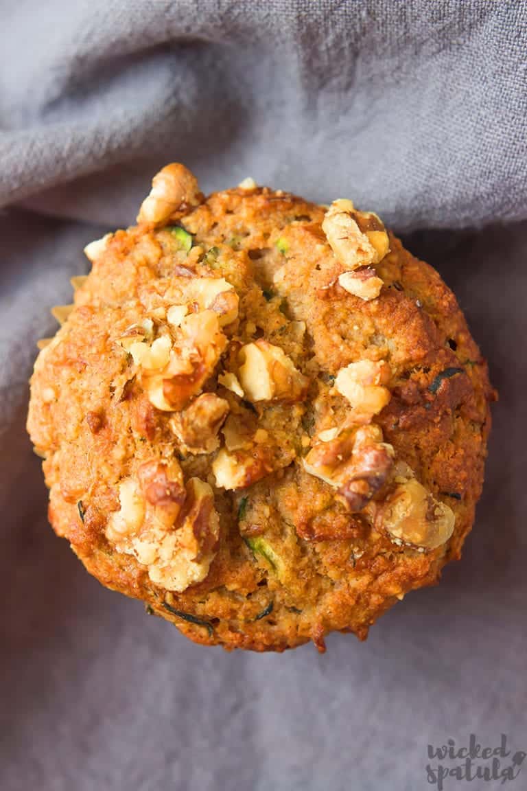 Healthy GlutenFree Paleo Zucchini Muffins Recipe Wicked Spatula