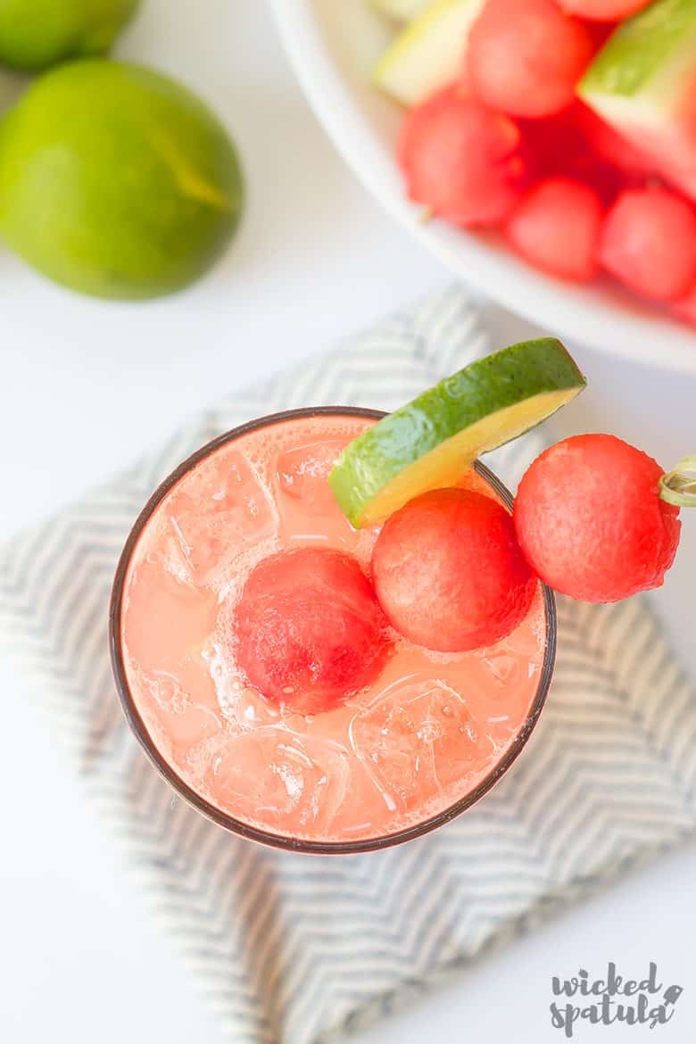 Natural sports drink with watermelon and lime