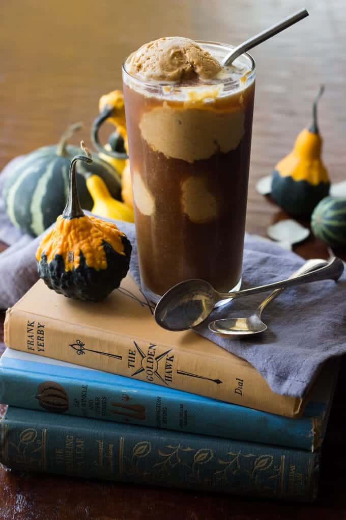 Paleo Pumpkin Ice Cream Coffee Float side-view