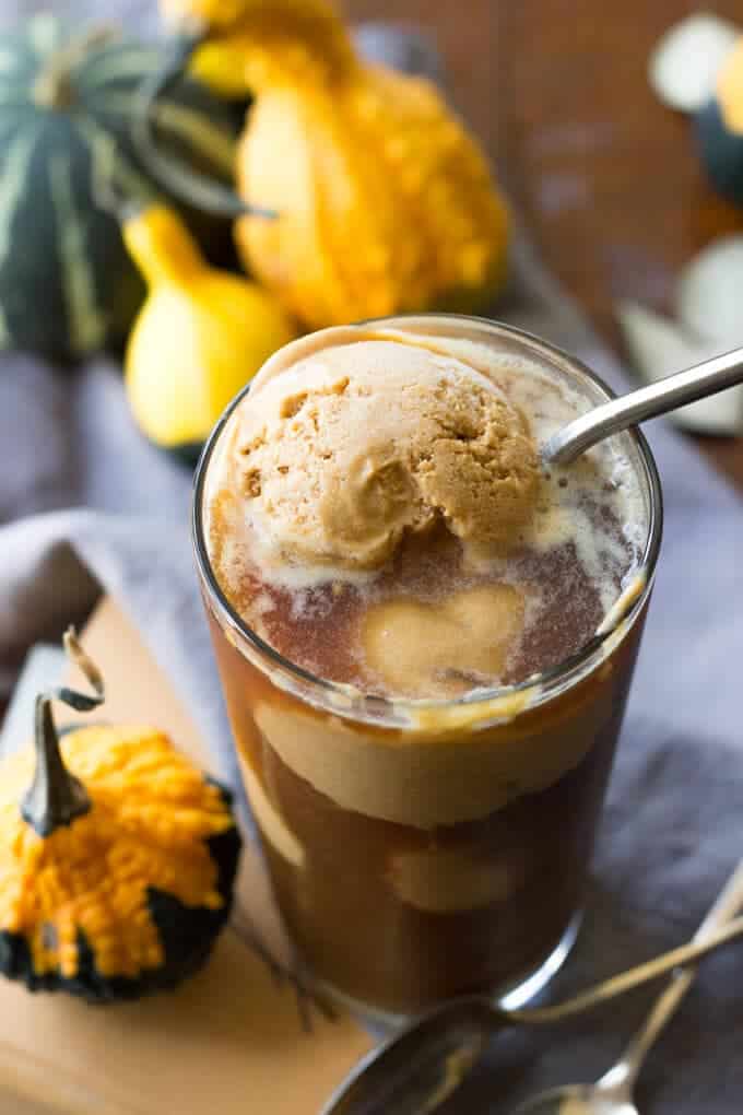 Paleo Pumpkin Ice Cream Coffee Float finished