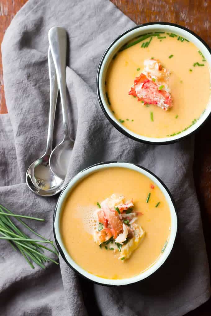 Dairy Free Alaska King Crab Bisque finished meal