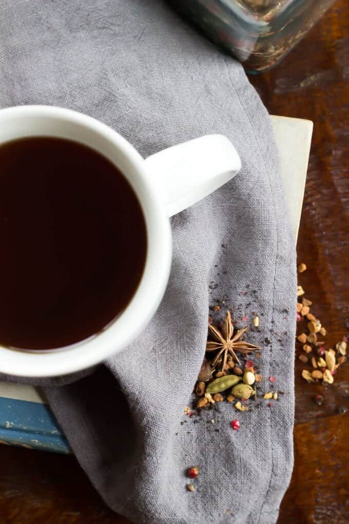 DIY Autumn Herbal Tea Blend ready