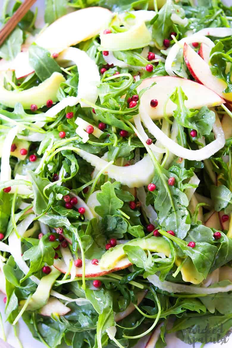 bowl of fennel and apple salad