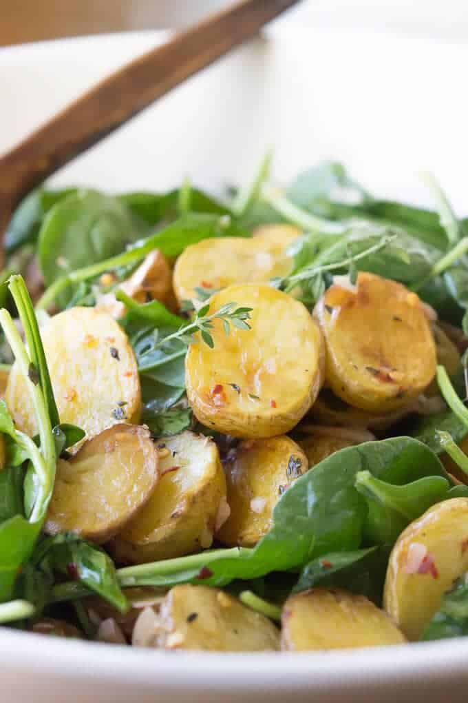 Brown Butter Apple Cider Potato Salad | A great Paleo side dish! | wickedspatula.com