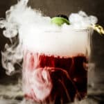 Smoking Blackberry Sage Margarita - The perfect Halloween cocktail! | wickedspatula.com