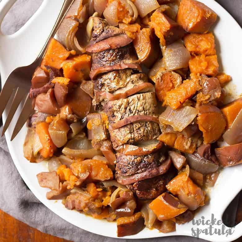 Slow Cooker Crock Pot Pork Tenderloin Recipe With Apples Wicked Spatula