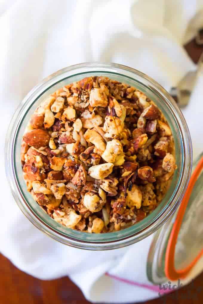 overhead shot of pumpkin granola 