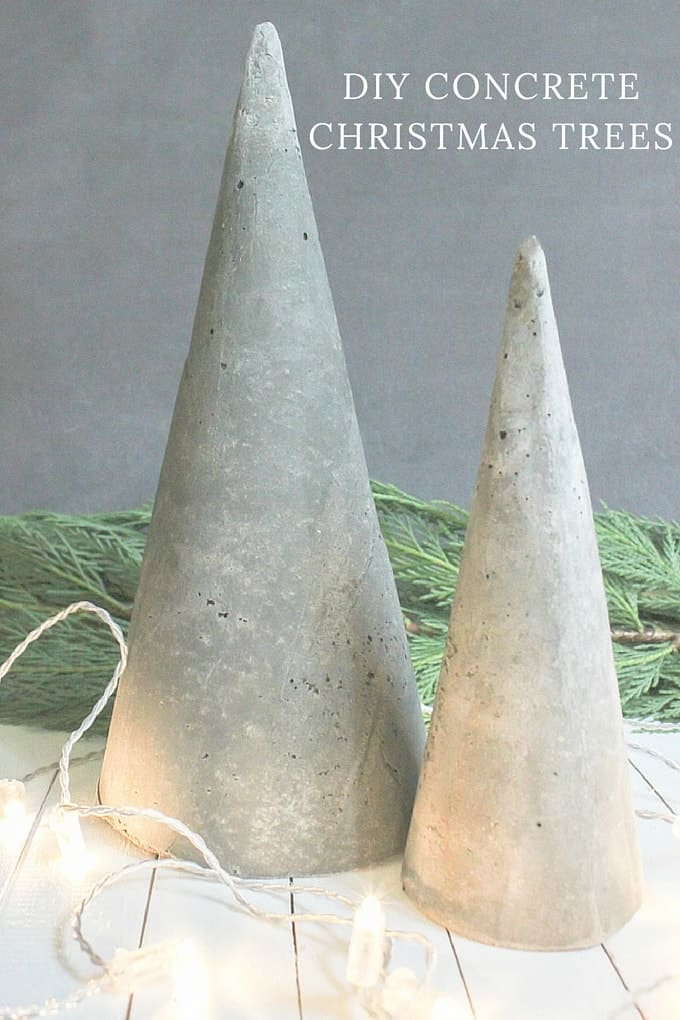 DIY Concrete Christmas Trees - Wicked Spatula