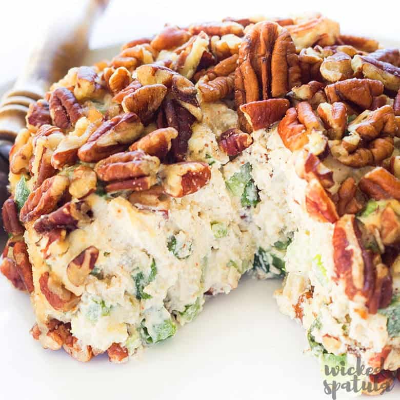 vegan cheese ball on a plate