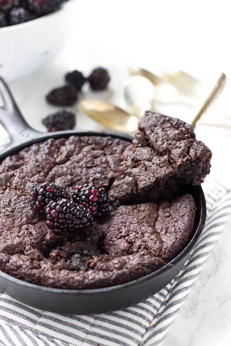 Paleo Hemp Fudge Skillet Brownie Wicked Spatula
