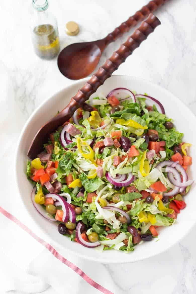 Italian Sub Salad - A Low Carb Submarine Sadwich Alternative