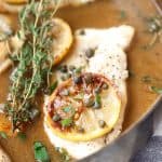 Paleo Lemon Chicken Piccata - Caramelized lemons make a fabulous sauce for this quick 30 minute paleo meal!