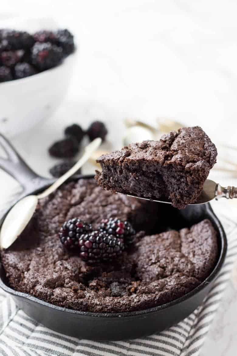 Paleo Hemp Fudge Skillet Brownie Wicked Spatula