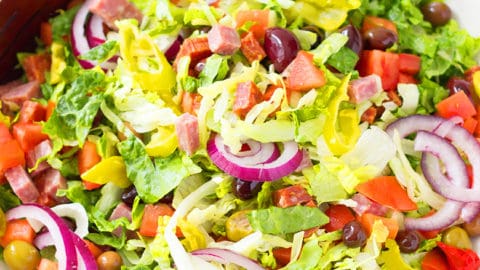 tossed Italian salad in a bowl