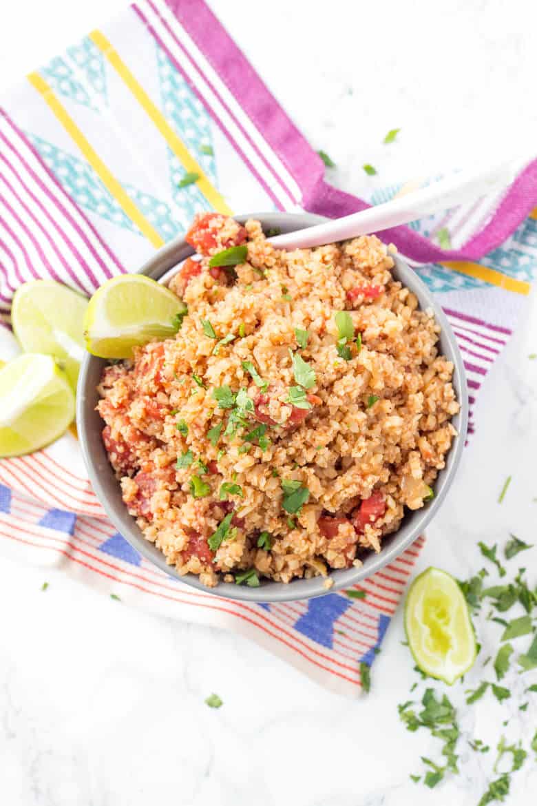 Keto Easy Mexican Cauliflower Rice Skillet - Cauliflower rice skillet side dish