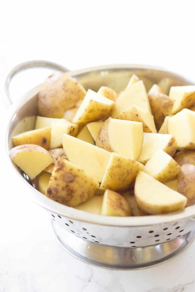 sliced potatoes