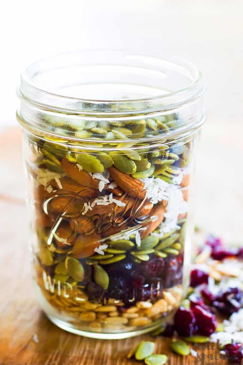 homemade trail mix recipes - in a jar