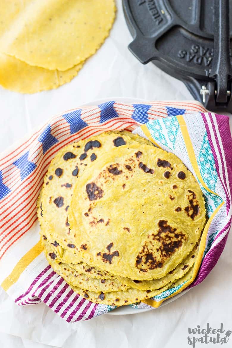 plantain tortillas on plate