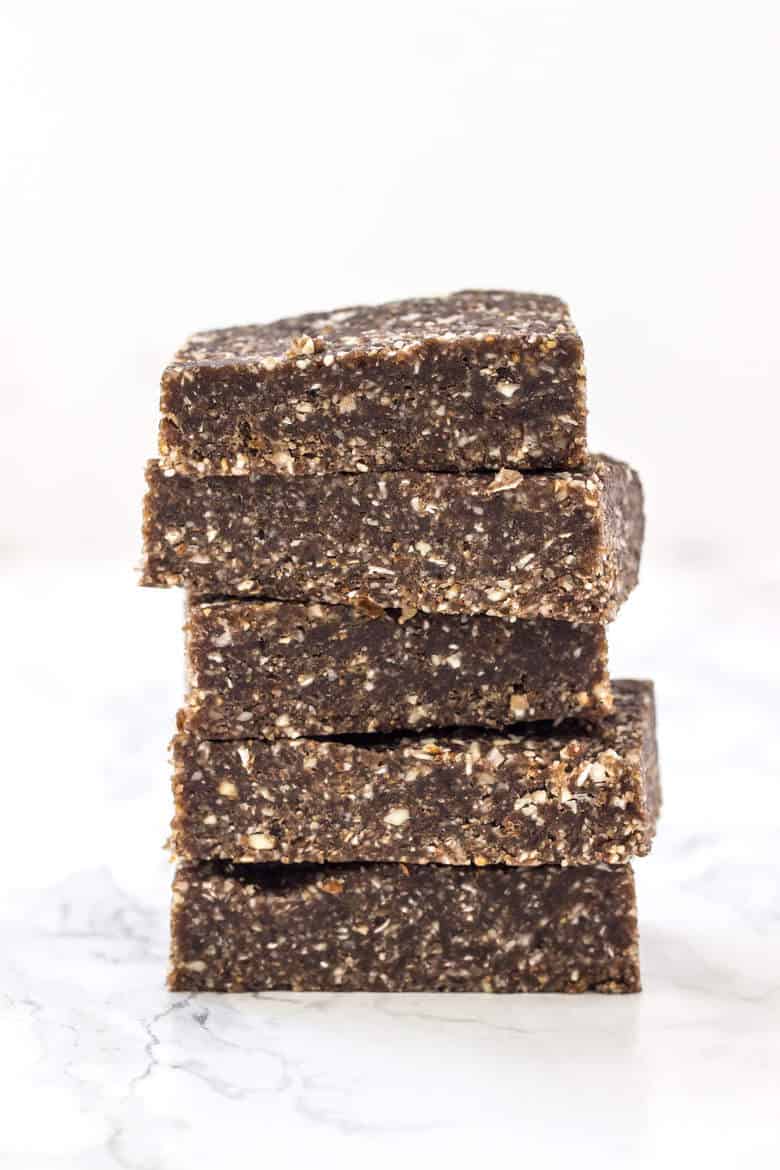 Homemade Larabars Recipe - Several stacked larabars